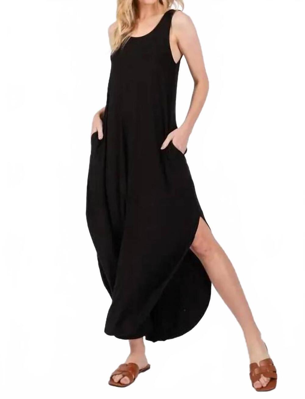 NEW FINAL TOUCH tori maxi dress in black